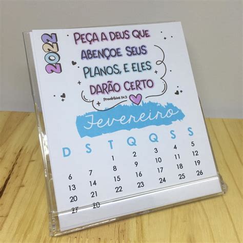 Calendário De Mesa 2024 Frases Religiosas Elo7