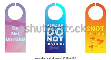 Do Not Disturb Cards Stock Illustration 1292854507 Shutterstock