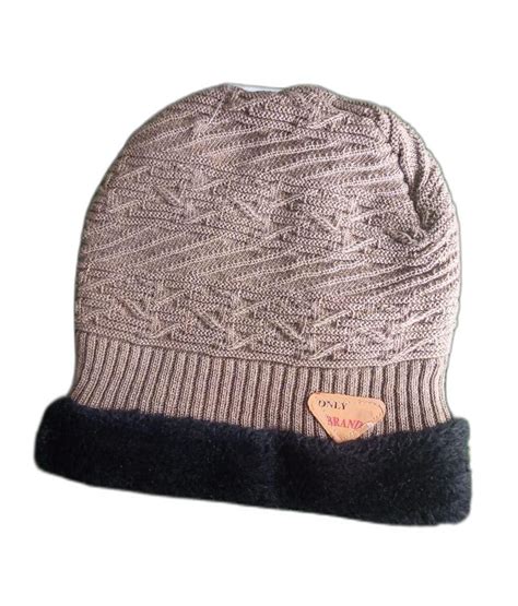 Grey And Black Binny Men Woolen Cap Size Medium Winter At Piece