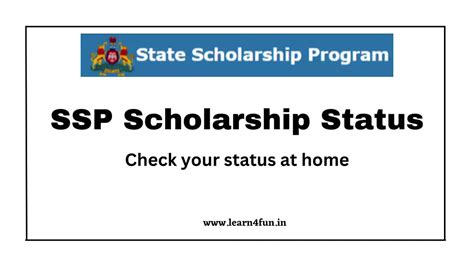 Ssp Scholarship Status Check 2024