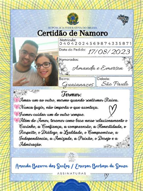 Certidão De Namoro Pdf - Certidão de Namoro | PDF