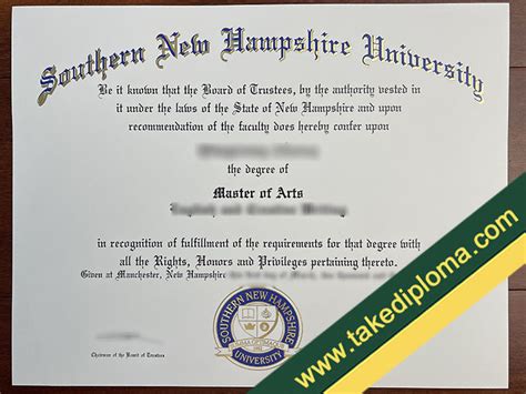 Make Southern New Hampshire University Fake Diploma