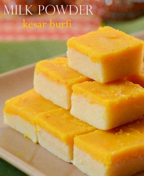 Kesar Burfi Recipe With Milk Powder