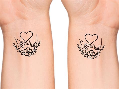 2 Pinky Promise Temporary Tattoos Matching Tattoo Best Friends