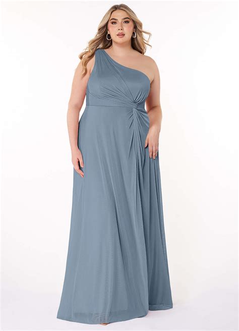 Dusty Blue Azazie Brooke Bridesmaid Dresses Azazie