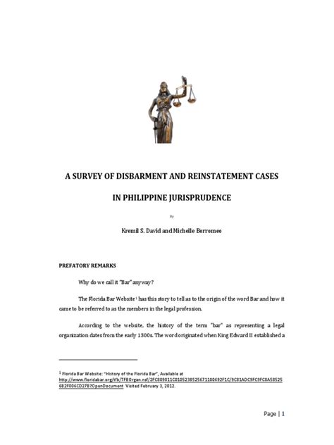 A Survey of Disbarment and Reinstatement Cases in Philippine Jurisprudence | PDF | Burden Of ...