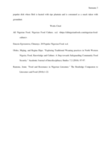 SOLUTION: Nigerian food culture edited - Studypool