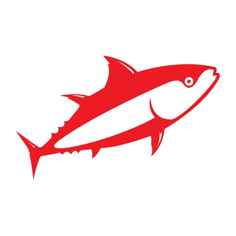 forme moderne poisson mer thon rouge logo design vecteur icône symbole