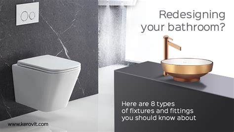 Redesigning your bathroom? Here are 8 types of fixtures and fittings ...