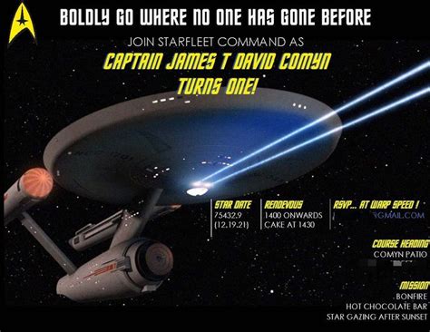 Star Trek Birthday Party Invite Star Trek Birthday Star Trek Party