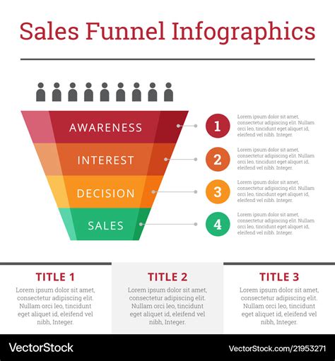 Sales Funnel Infographics For Business Royalty Free Vector