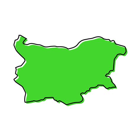 Simple Outline Map Of Bulgaria Stylized Line Design 21829492 Vector