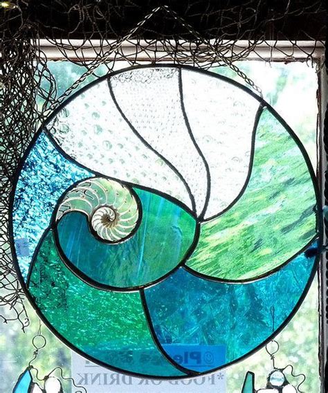 Stained Glass Shells Nautilus Stained Glass Sold Nautilus Shell Stained Glass