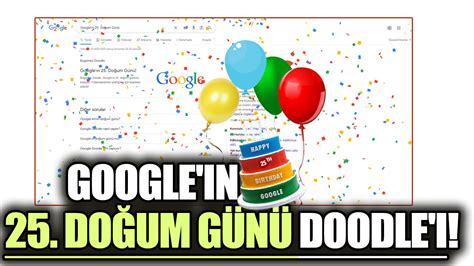 Google ın 25 Doğum Günü Doodle ı Google ne zaman hangi tarihte kim