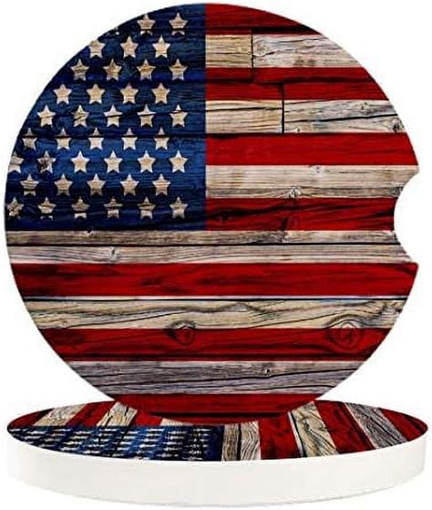 Absorbent Car Coasters For Cup Holders Th Of July Vintage American