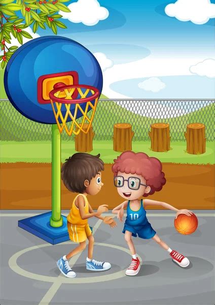 776 ilustraciones de stock de Niños jugando basquet Depositphotos