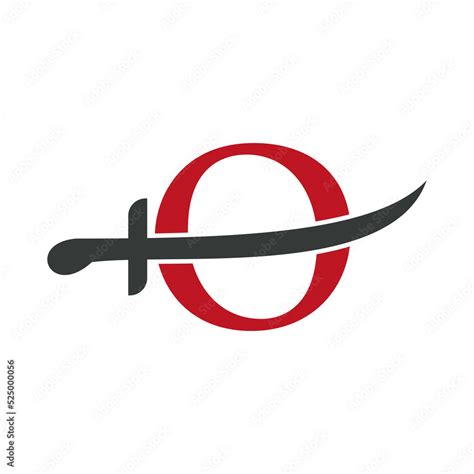 Letter O Swords Logo Vector Template Swords Icon For Protection And