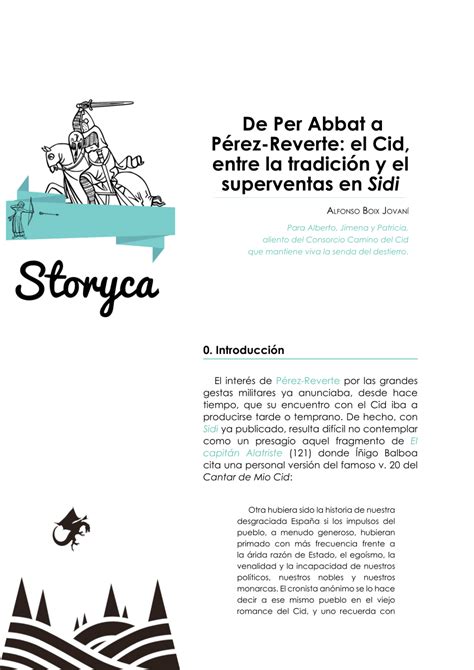 Pdf De Per Abbat A P Rez Reverte El Cid Entre La Tradici N Y El