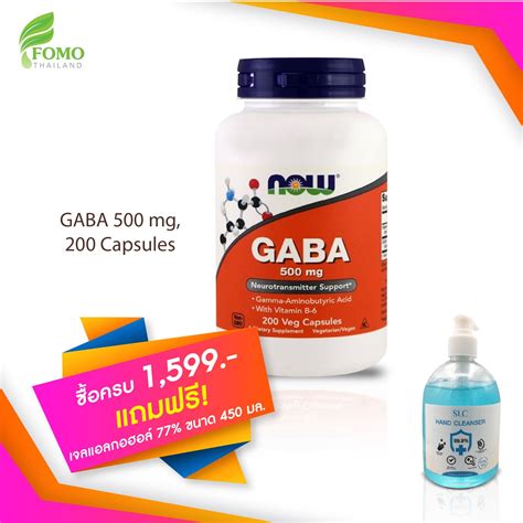 รีวิว กาบา Now Foods Gaba 500 Mg 100 Veg Capsules หลับสบายตลอดคืน