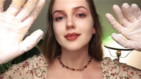 Asmr Honey Face And Neck Massage In Gloves Personal Attention Youtube