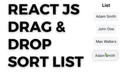 React Drag And Drop List Sort Tutorial YouTube