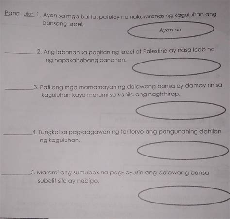 Tukuyin Kung Pang L Ukol Ba O Pangatnig Ang Ginamit Na Pang Ugnal Sa