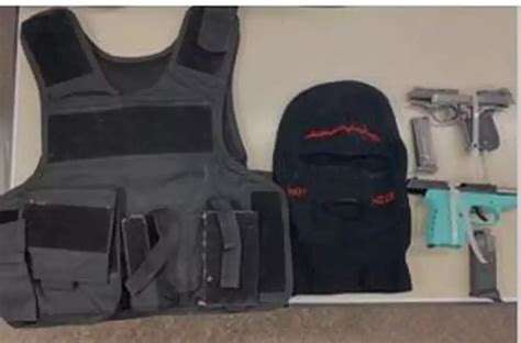 Akron Police Find Loaded Guns Ski Mask Bulletproof Vest During