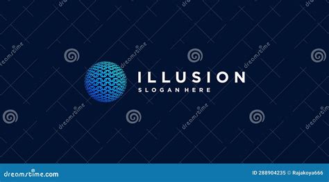 Illusion Logo With Creative Style Premium Vector Stock Illustration