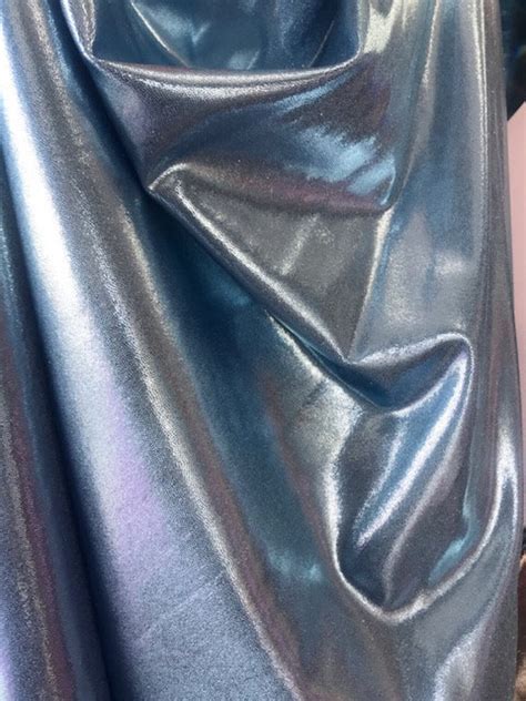 4 Way Stretch Mystique Metallic Spandex Fabric Silver Etsy