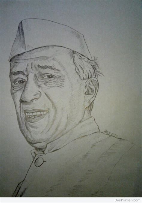 Nehru Pencil Drawing