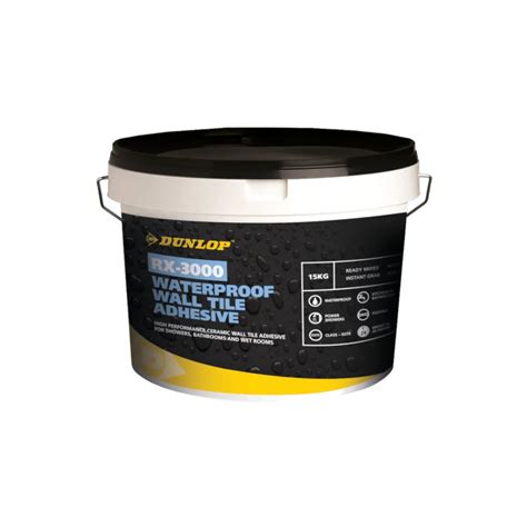 Dunlop Dunlop Rx 3000 Waterproof Wall Tile Adhesive 15kg