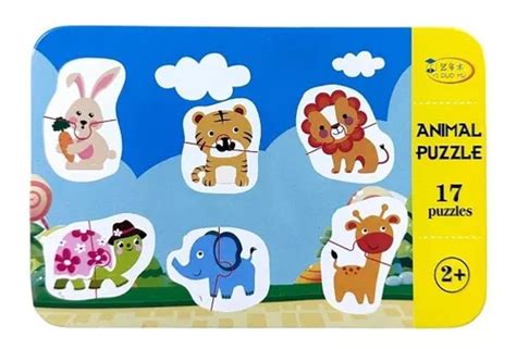 Caja Metalica Puzzles Rompecabeza Animales Cuotas sin interés