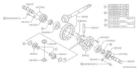 Aa Genuine Subaru Retainer Differential Side