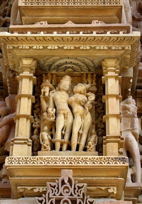 Khajuraho Temple Group Of Monuments In Indiasandstone Sculptures In