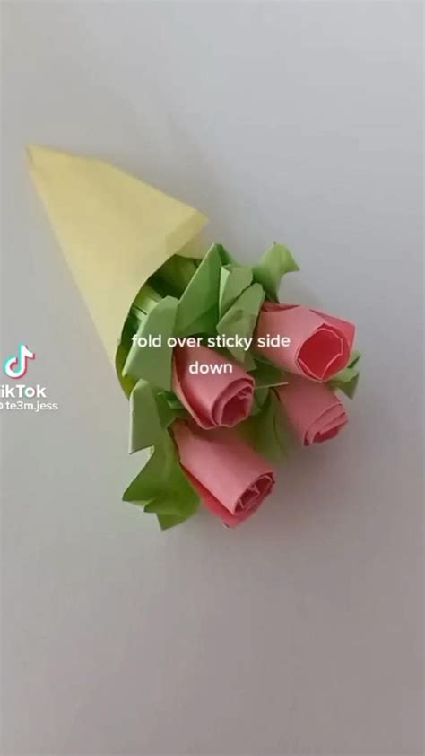 Flowers Flower Bouquet Arts And Crafts Origami Flower Sticky