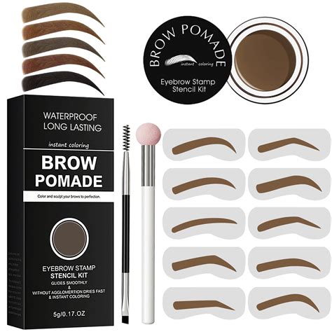 Buy Eyebrow Stamp Stencil Kit For Waterproof Eyebrows Makeup Brow