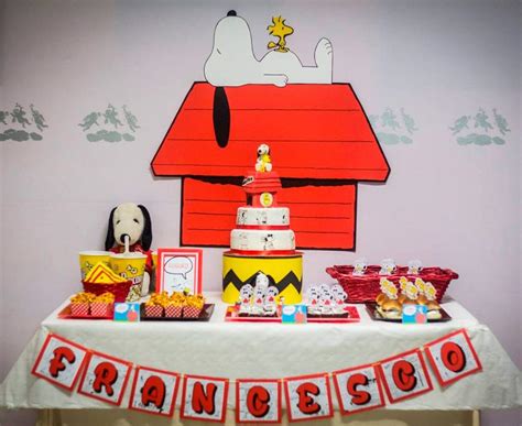 Snoopy Birthday Party Ideas Photo 1 Of 25 Catch My Party