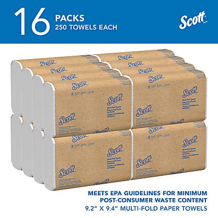 Scott Ply Multifold Paper Towels With Fast Drying Absorbency Pockets