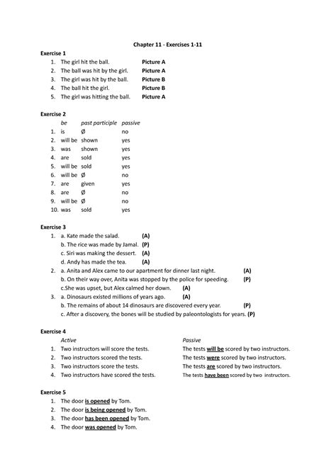 Understanding And Using English Grammar Chapter 11 Exercises 1 11