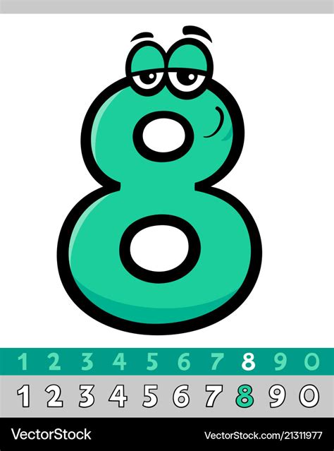 Number Eight Cartoon Character Royalty Free Vector Image | Images and Photos finder