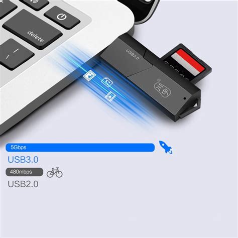 KAWAU C307 Mini Portable USB3 0 Card Reader SD TF 2 In 1 Card Reader