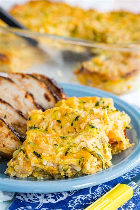 Cheesy Zucchini Casserole With Rice Cupcakes And Kale Chips