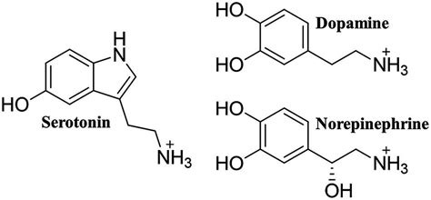 Serotonin And Dopamine Structures