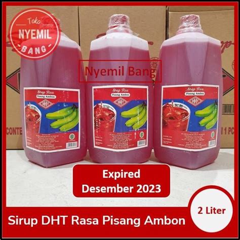 Jual Syrup Dht Pisang Ambon 2 Liter Asli Makassar Sirup Merah