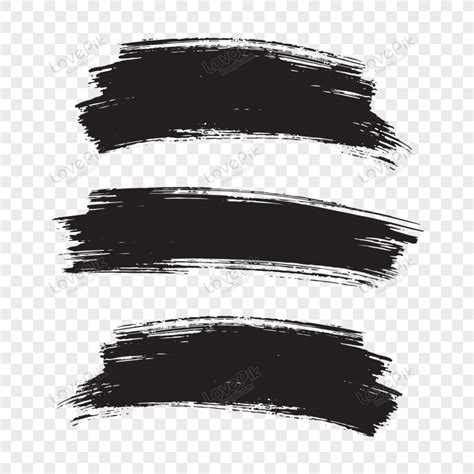 ink brush stroke vector png transparent element transparency
