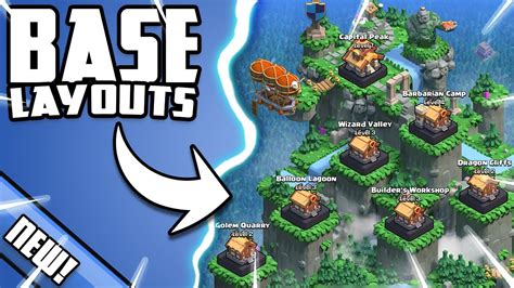 New Clan Capital Base Layouts All Districts Clash Of Clans Youtube