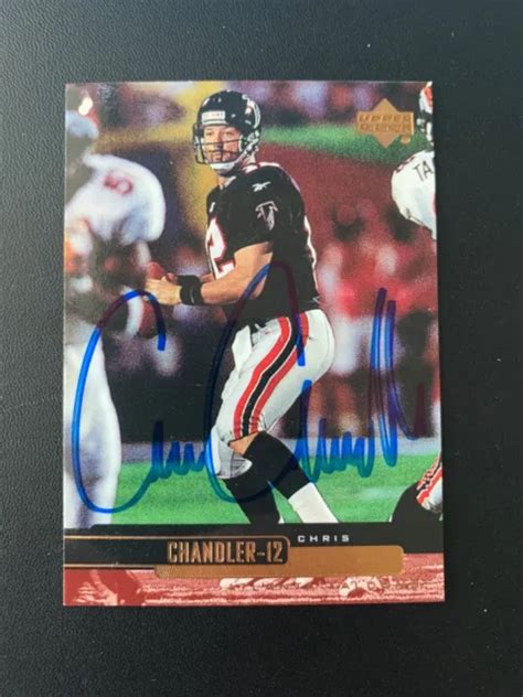 Carte Chris Chandler Signée 1999 Upper Deck 10 Atlanta Falcons