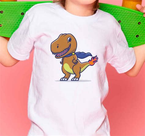 Camiseta niños Superhéroe dino TenVinilo