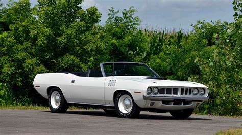 1971, Plymouth, Hemi, Cuda, Convertible, Cars, Muscle, White Wallpapers ...