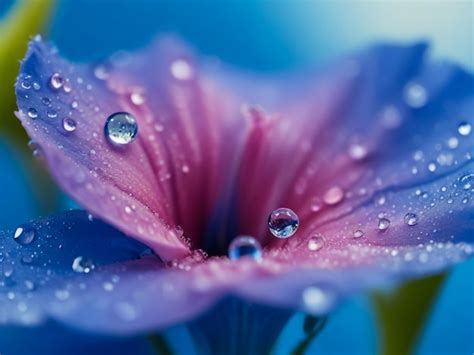 Premium Photo Blue Daisy In Water Splash Mirror Surface Reflection